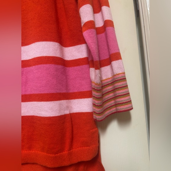 CAbi Red and Pink Striped Cadet Pullover - Picture 5 of 9